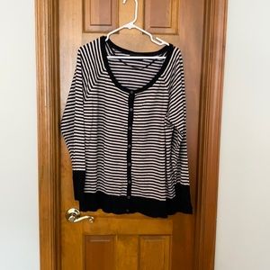 Lane Bryant striped Cardigan Size 22/24